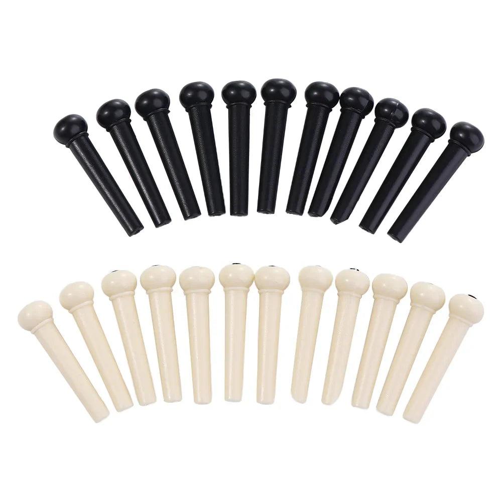 12pcs Acoustic Guitar Bridge Pin Fixed Tuning Tone Durable Tailpiece Performance School String Nail Pegs Musical Instruments