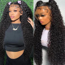 30-Inch Kinky Curly Lace Front Wig for Women 100% Human Hair