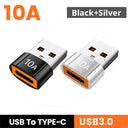 USB-C 10A OTG Data Adapter for Macbook, , Samsung S20 - Fast Connectivity Solution  ourlum.com Black and Silver  