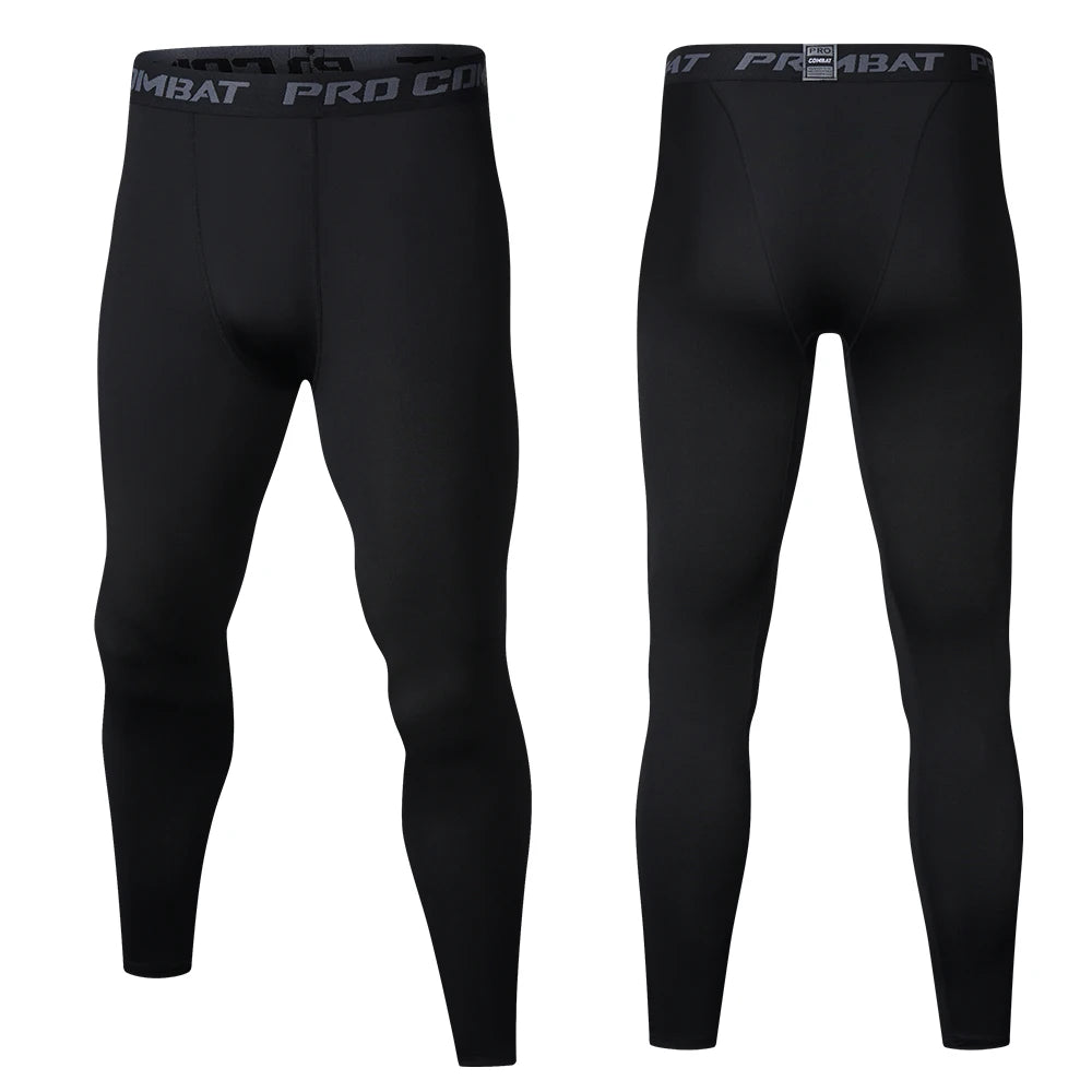 Men's High-Performance Compression Tights for Enhanced Workout Comfort and Running Efficiency