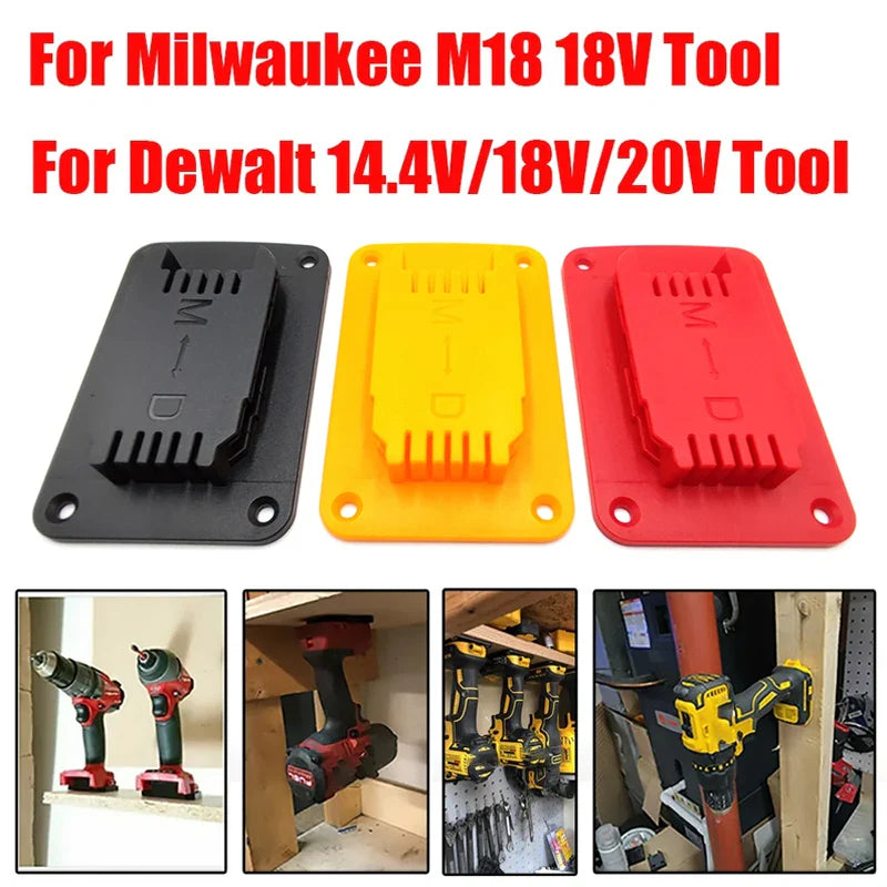 5pcs Compact Wall Mount Tool Holder for Dewalt & Milwaukee Power Tools