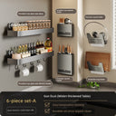 Suction Cup Punch-Free Wall Condiment Hook Rack Storage