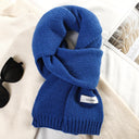 Women's Solid Color Wool Knitted Warm Thickened Scarf Gaiter