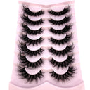 7/8/9/10Pairs Eyelashes Makeup Soft Fluffy 3D Mink False Eyelashes Thick HandMade Volume Mink Lashes Faux Cils Natural Fake Lash  ourlum.com Black 7pairs-AT-9  