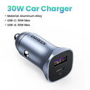 UGREEN Car Charger Type C Fast USB Charger: Efficient Fast Charging for Mobile Phones  ourlum.com 30W Car Charger Russian Federation 