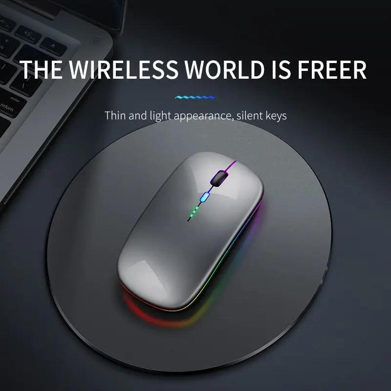 Bluetooth RGB Rechargeable Wireless Mouse for Computer Laptop Gaming  ourlum.com   