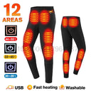 Winter Heated Underwear Set Women Men USB Electric Heating Jacket