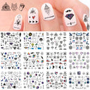 Winter Hedgehog Nail Art Stickers for Charming Nails