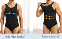 Men Slimming Shapewear Bodysuit Tummy Control Compression