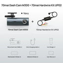 70mai Dash Cam M300 Car DVR: Enhanced Night Vision Safety  ourlum.com M300 Navy n HW Kit Poland No SD Card