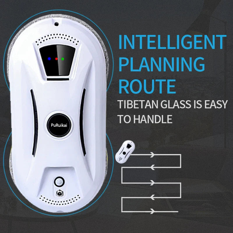 Robot Vacuum Cleaner Glass Window Cleaning Bot: Efficient Remote Control Home Kit  ourlum.com   