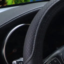 1pcs Artificial Leather Three-Dimensional Embossed Car Steering Wheel Cover 14.5-15 Inches