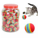 Rainbow EVA Ball Toy for Cats and Dogs 3-in-1 Fun