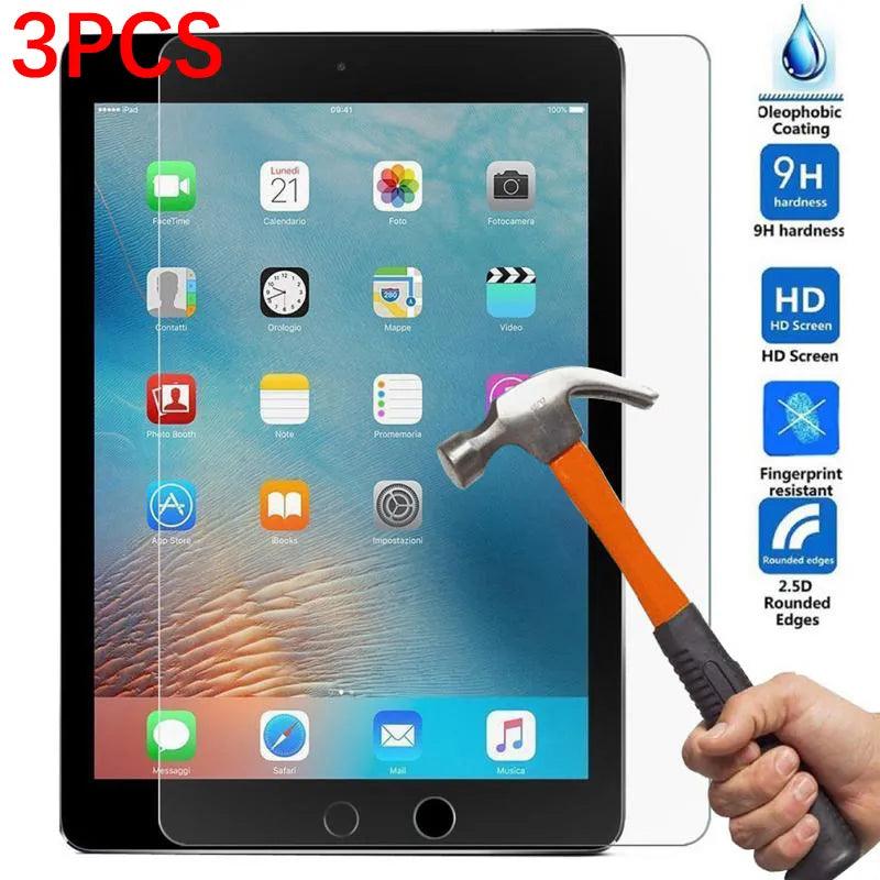 3-Piece Apple iPad Tempered Glass Screen Protector Kit: Ultimate Protection  ourlum.com   