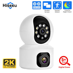 Hiseeu 2K PTZ Dome Camera: Smart Home Security Solution with Night Vision & Two-Way Audio