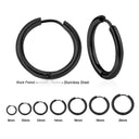 Stainless Steel Round Circle Hoop Earrings Set for Men Women