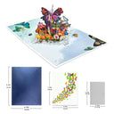 3D Animals Pop-up Cards: Butterflies, Unicorns, Cats & Dogs Gift  ourlum.com Butterflies  