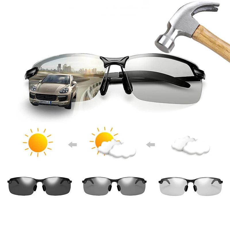 Men's Photochromic Polarized Sunglasses for Day and Night Driving - Gradient Vision Eyewear