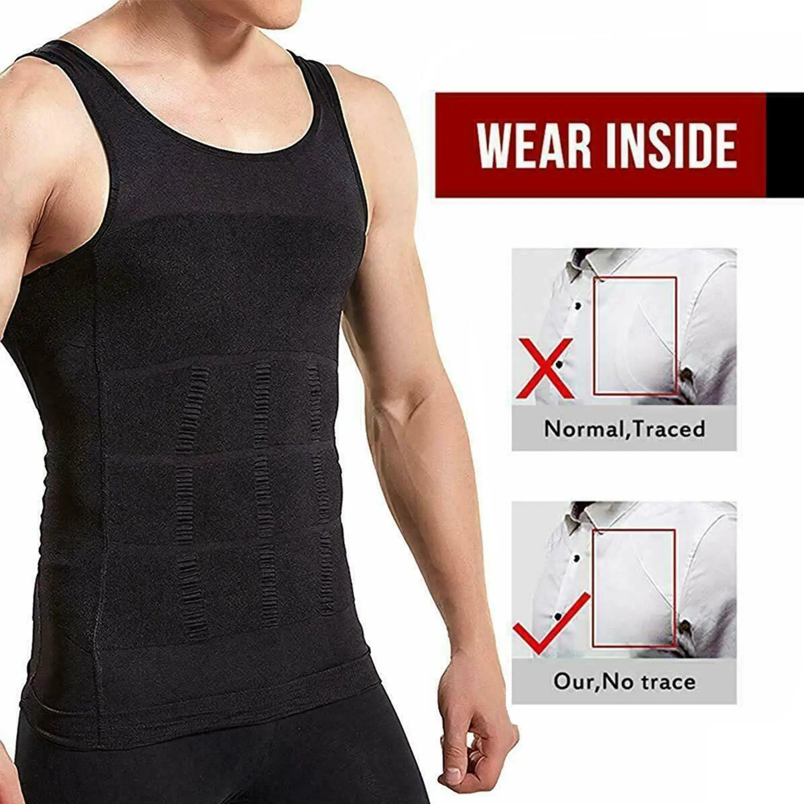 Men's Slimming Compression Vest for Tummy Control & Breathable Fitness Style