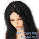 Natural Black Jerry Curly Lace Front Wig Versatile Human Hair