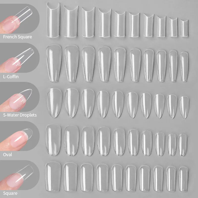 False Nail Extension Kit with Gel Tips & Tools: Elevate Your Nail Game with Versatile Professional-Quality Designs