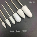 6pcs/set Rubber Silicon Nail Drill Milling Cutter for Manicure Bit Flexible Polisher Machine Electric Nail File Art Tools  ourlum.com   