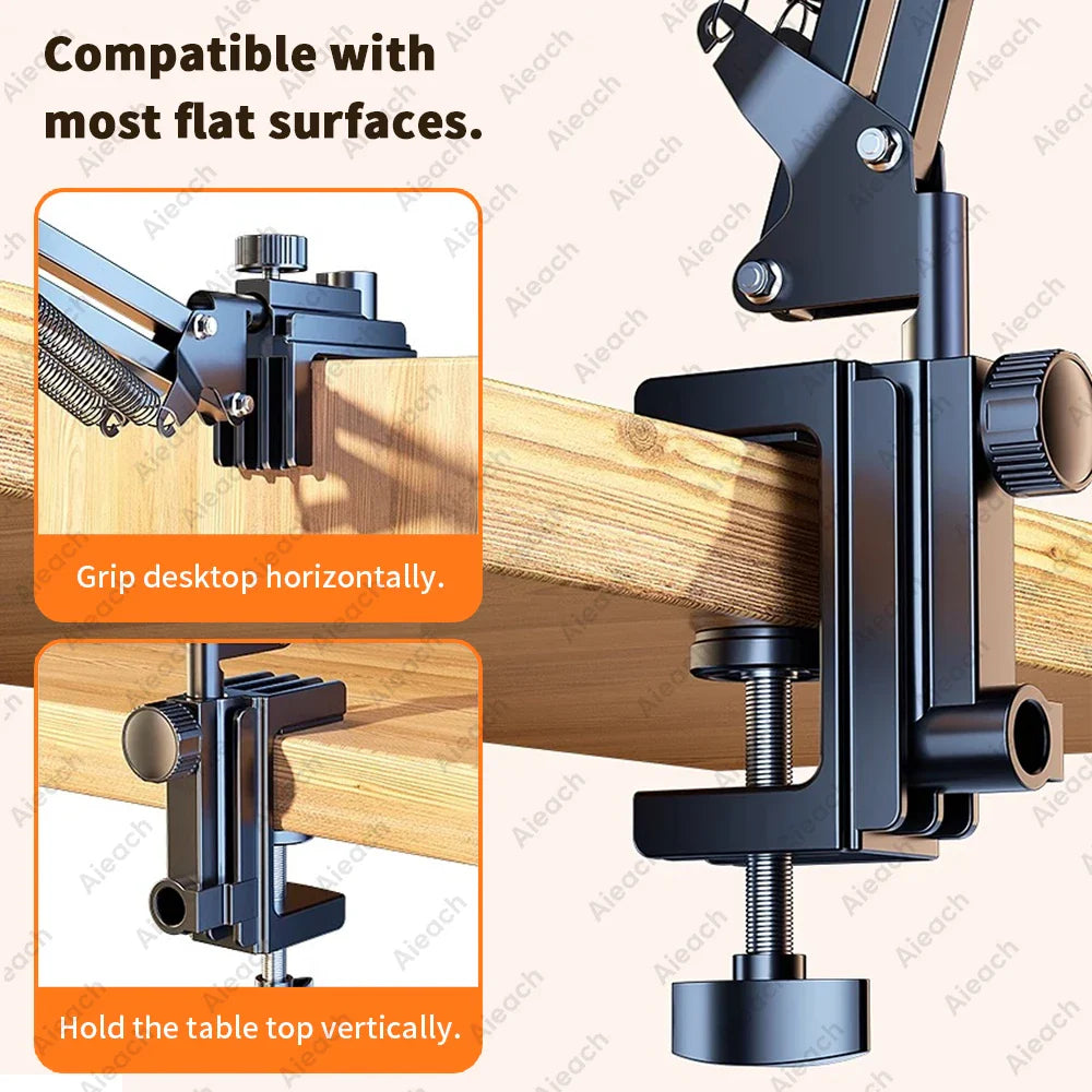 Bed Tablet and Phone Holder: Adjustable Aluminum Arm Stand for 360° Rotation  ourlum.com   