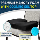 Ultimate Gel Memory Foam Coccyx Seat Cushion for Relief