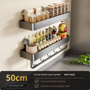 Suction Cup Punch-Free Wall Condiment Hook Rack Storage