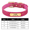 Personalized Sequin Dog Collar: Glamorous Adjustable Pet Necklace for Small to Medium Pets  ourlum.com 330K Rose XS 