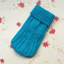 Cozy Cotton Pet Knitted Sweater for Winter Warmth  ourlum.com Blue XS United State