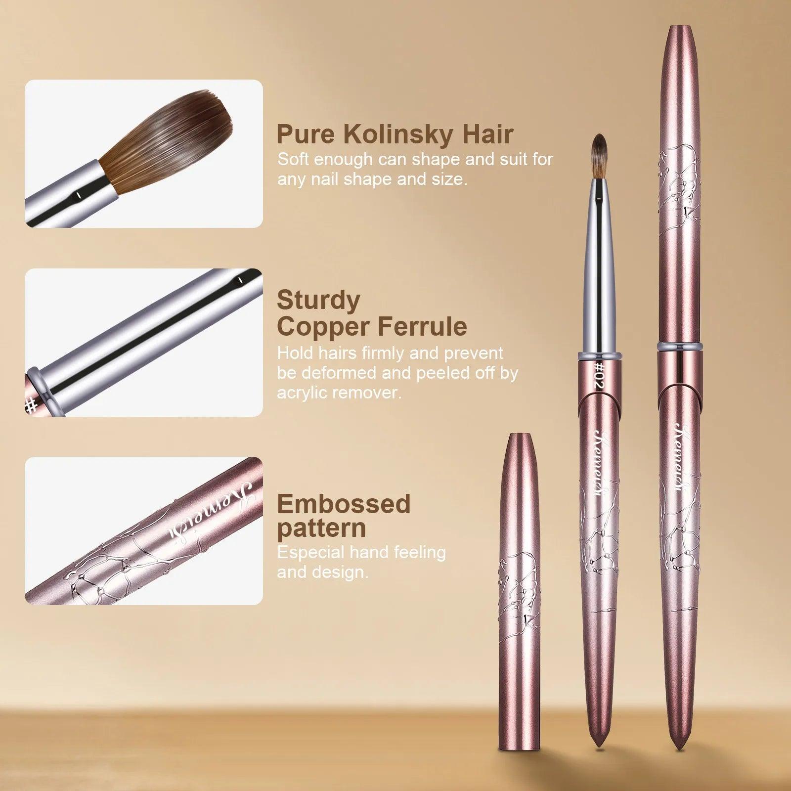 Precision Kolinsky Hair Nail Brush: Professional-Grade Control & Comfort