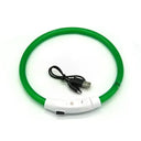 LED Pet Dog Collar Glowing Safety Light USB Flashing Luminous Necklace  ourlum.com S1 Green 40cm 