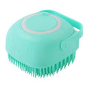 Pet Grooming Gloves: Soft Silicone Massage Brush for Dogs Cats  ourlum.com Square Blue As the pictures 