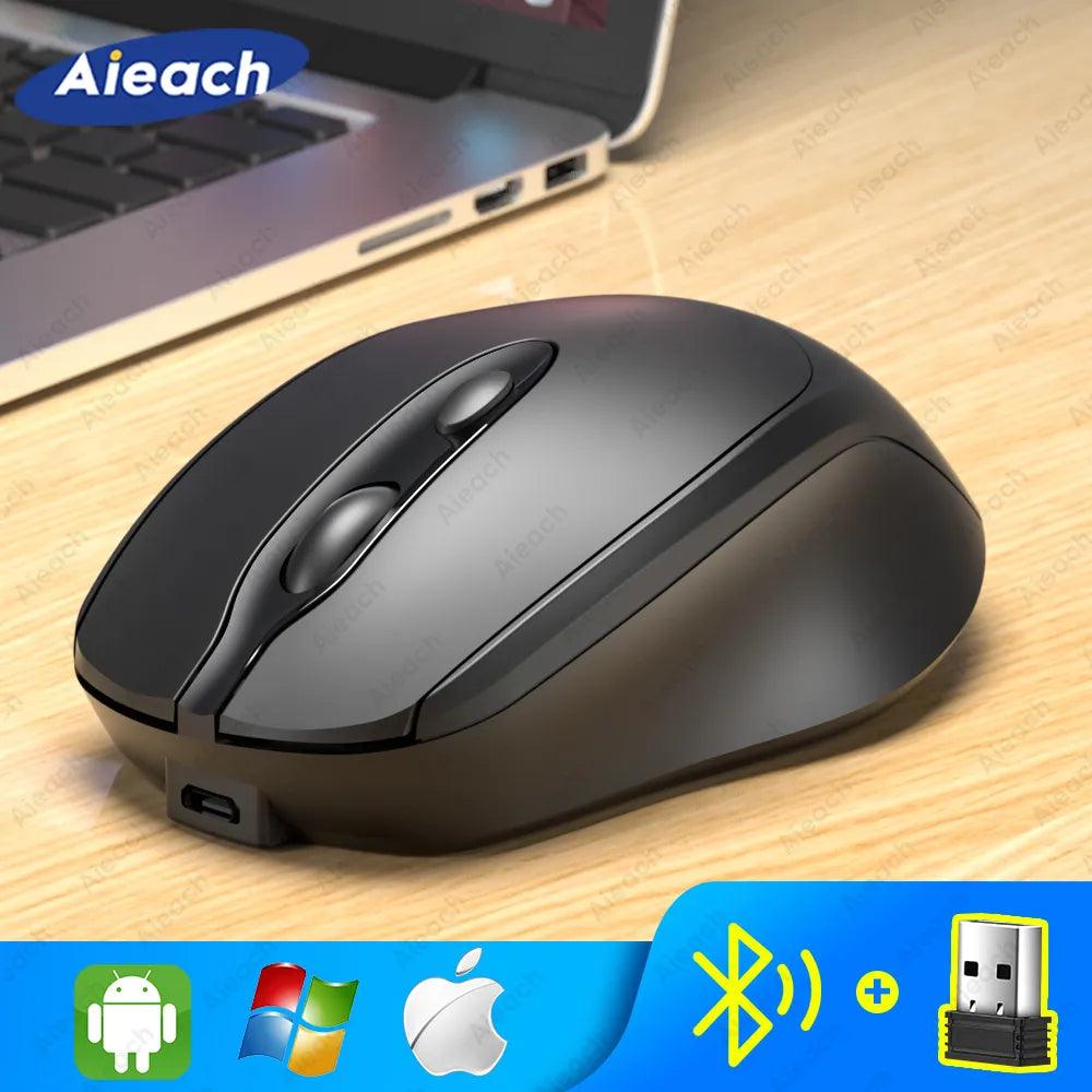 Aieach Bluetooth Mouse: Silent Rechargeable Gamer for Laptop & PC  ourlum.com   