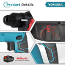 Yofidra 26MM Brushless Electric Hammer Drill Multifunctional Rotary Cordless Rechargeable Power Tools For Makita 18V Battery  ourlum.com   