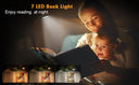 7 LED Book Light USB Rechargeable Reading Light 3-Level Warm Cool White Daylight Portable Flexible Easy Clip Night Reading Lamp