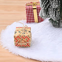 Elegant Faux Fur Christmas Tree Skirt with Sequins