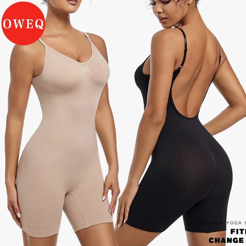 Seamless Backless Push Up Bodysuit - Women’s Sculpting Shapewear for Ultimate Curves