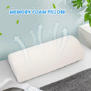 Ergonomic Memory Foam Half-Moon Pillow for Back Pain Relief