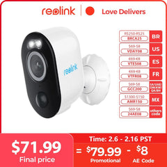 Reolink Argus 4K Color Night Vision Wireless Security Camera System