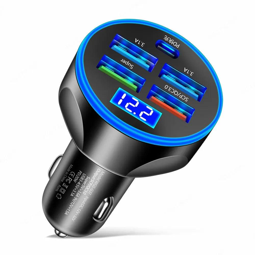 Car Charger Type C Fast Charging: Ultimate Power Boost & Digital Display  ourlum.com   