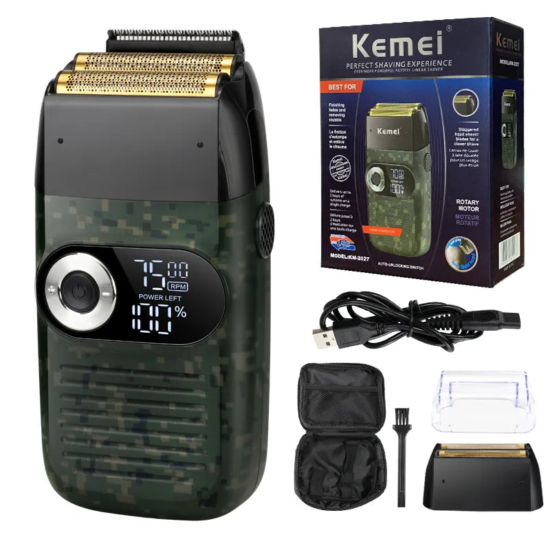 Kemei Electric Shaver: Ultimate Grooming Tool with LCD Display  ourlum.com   