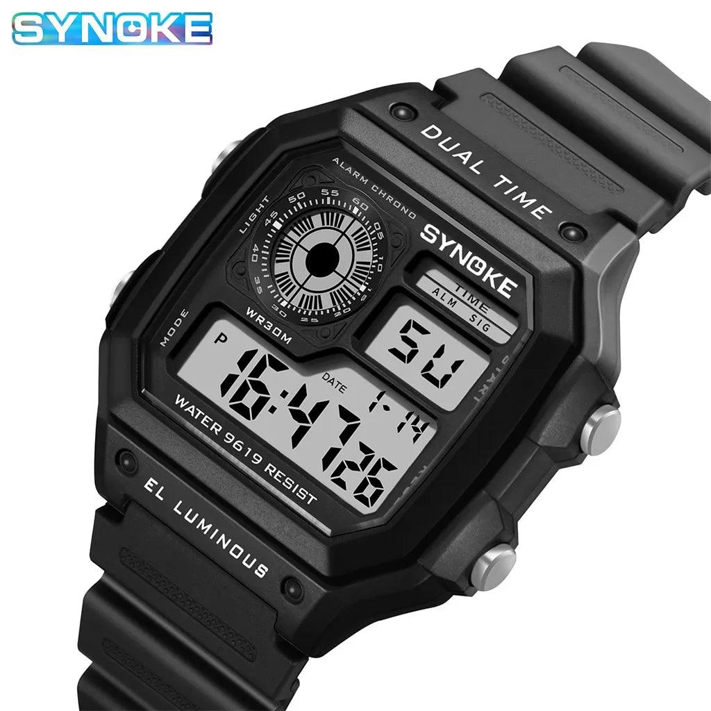 SYNOKE Military Digital Sports Watch for Men - Waterproof Chronograph Electronic Wristwatch  ourlum.com   