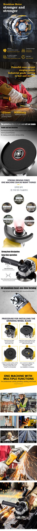 DEWALT DCG406 125MM Brushless Angle Grinder Powerful Tool