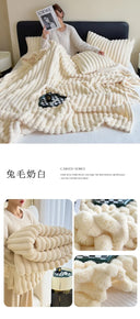 Soft and Cozy Toscana Rabbit Fur Blanket For Winter Warmth