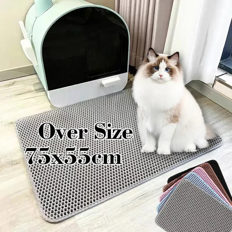 Cat Litter Mat: Waterproof Double Layer Non-slip Washable Clean Pad  ourlum.com   