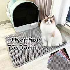 Cat Litter Mat: Waterproof Double Layer Non-slip Washable Clean Pad