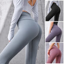 High-Waisted Ribbed Yoga Leggings for Women Seamless Tummy Control