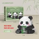 Kawaii Panda Micro Building Block Animals Toy: Creative DIY Assembled Bricks, Christmas Gift  ourlum.com W1102(Easy version)  